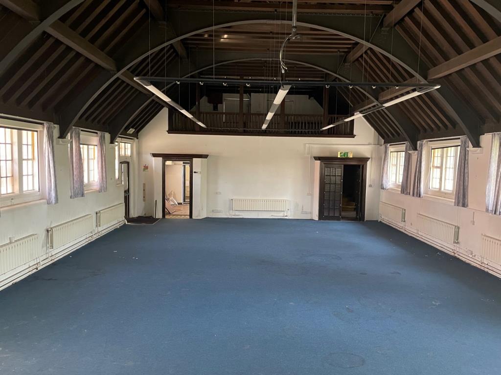 Lot: 140 - PERIOD FORMER LIBRARY WITH POTENTIAL - Main Hall taken 13 June 2023